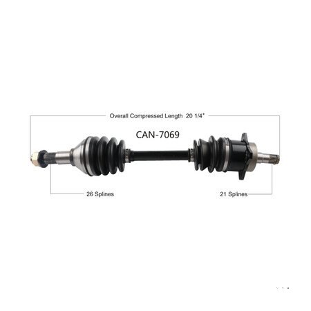 Wide Open OE Replacement CV Axle for CAN AM FRONT LEFT OUTLANDER 800R XMR 11-12 CAN-7069